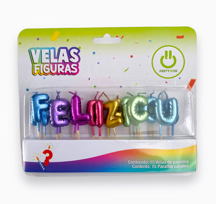 Velas Feliz Cumpleaños Letrero