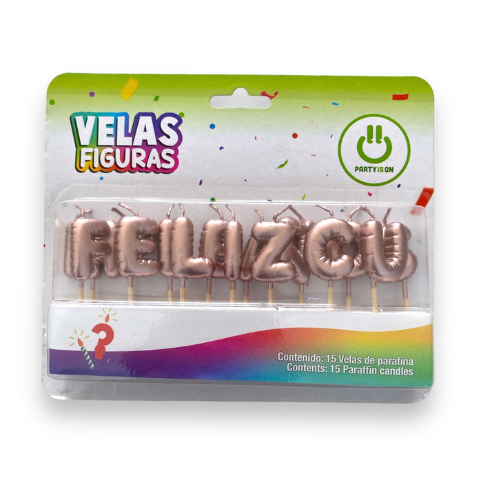 Velas Feliz Cumpleaños Letrero